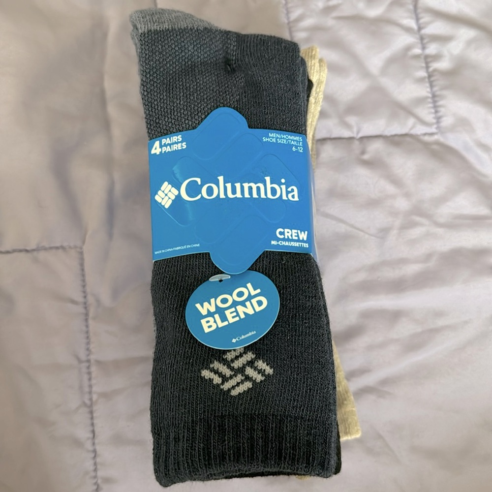 Brand new Columbia Wool Blend Crew Socks